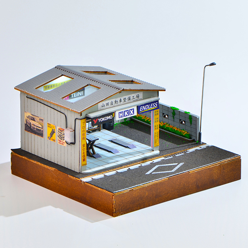 1:64 Scale DIY Auto Repair Sho - Garage Lighting Decor recension och pris
