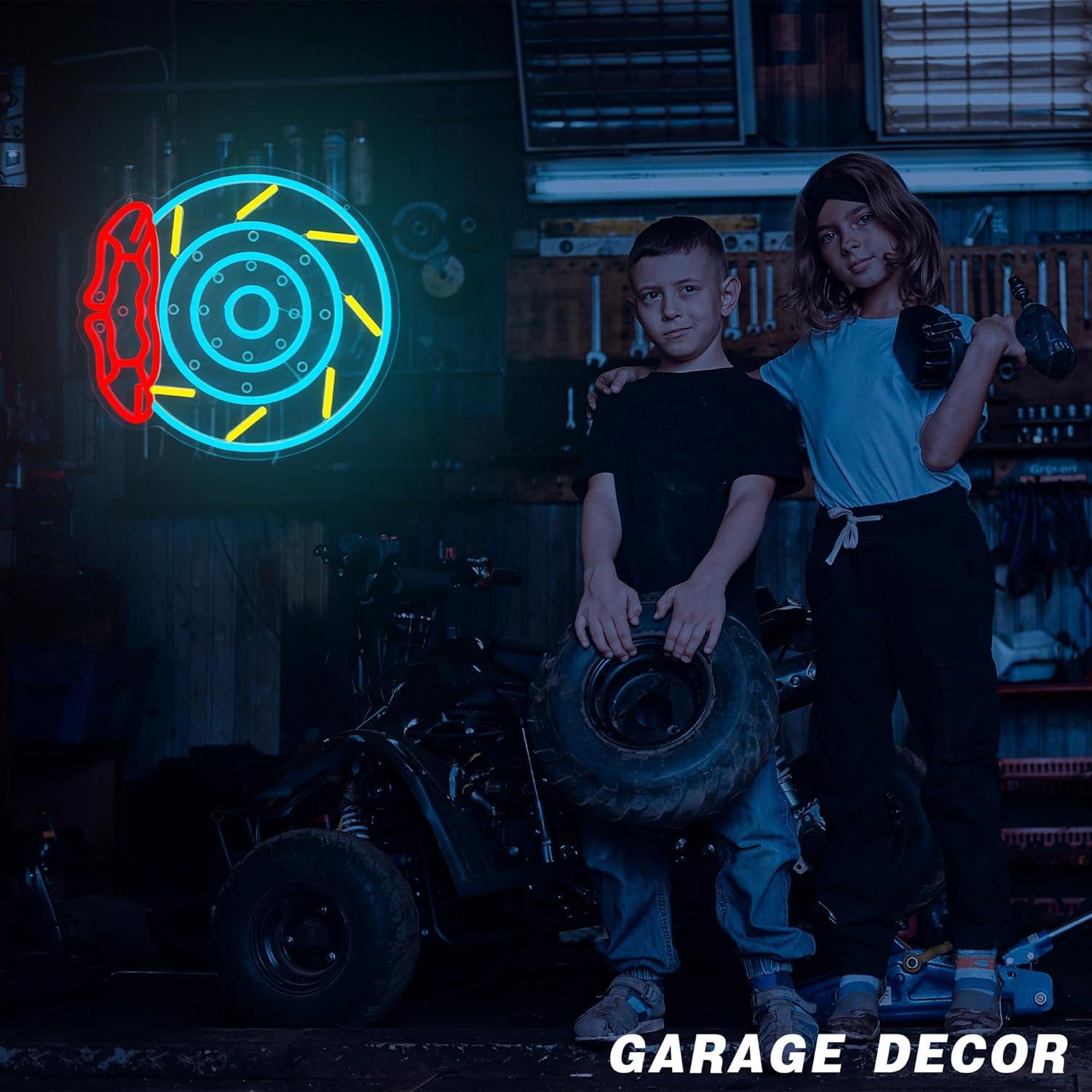Brake Pads Neon Sign LED Garag - Garage Lighting Decor recension och pris