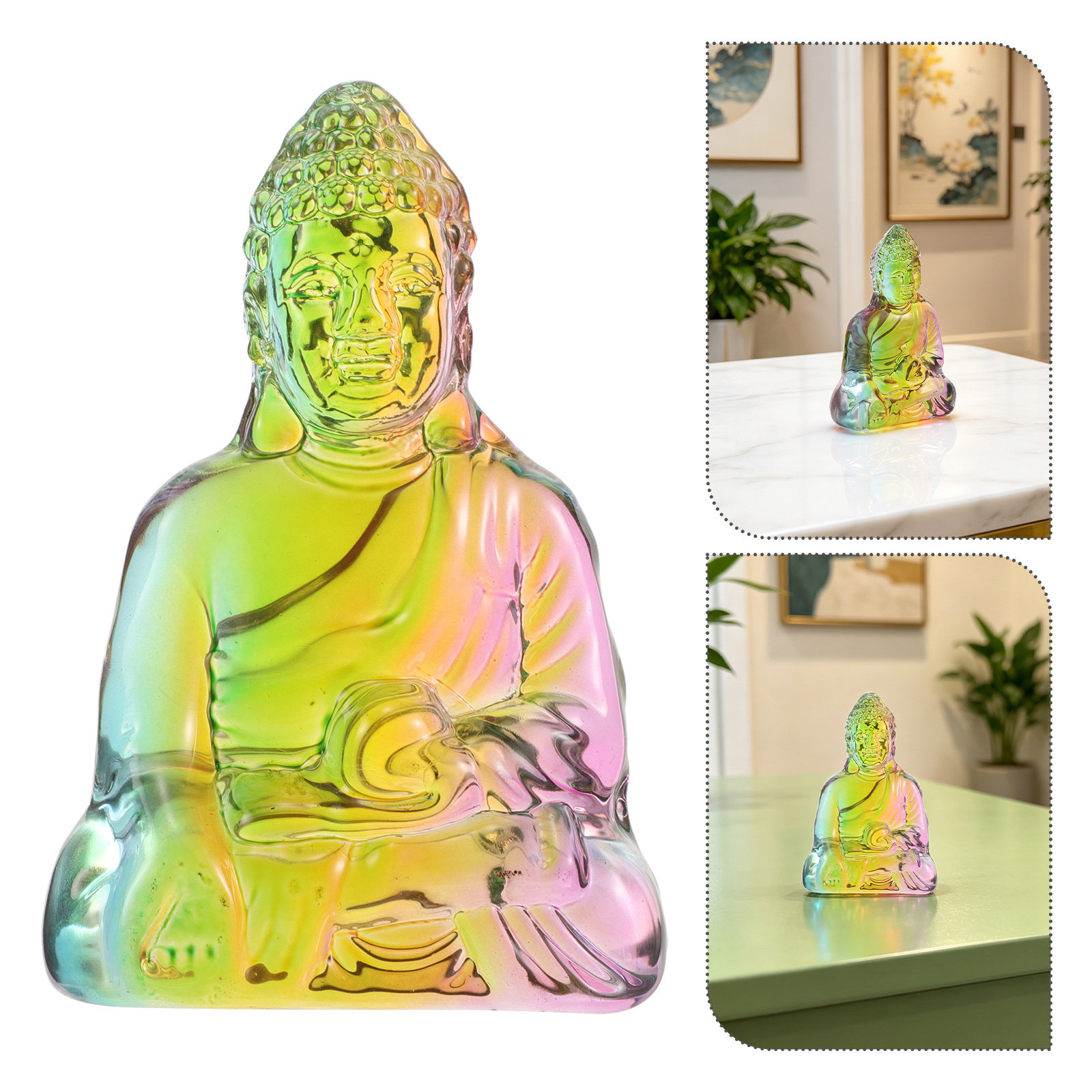 4.2 Inch Crystal Buddha Statue - Office Lighting Decor recension och pris