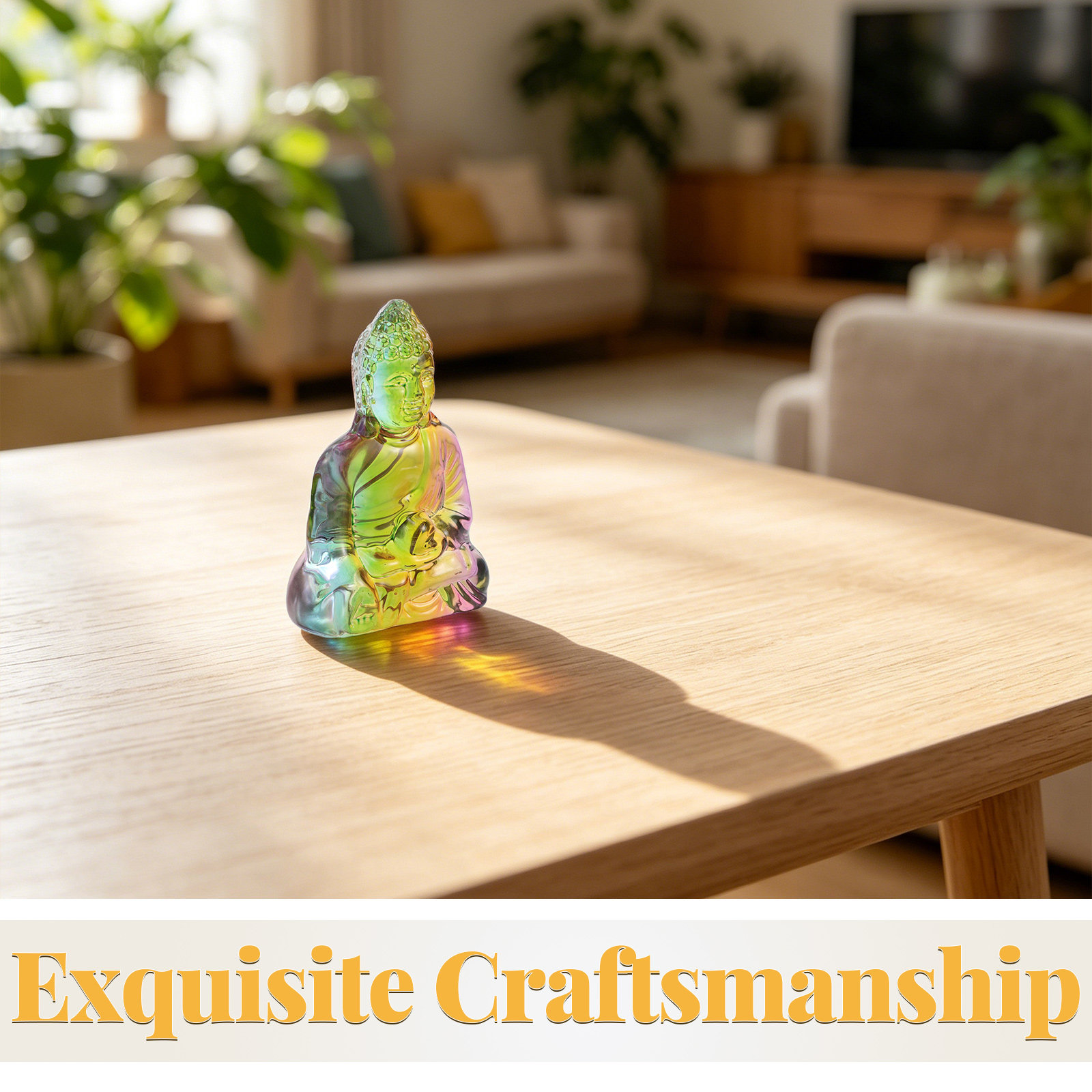 4.2 Inch Crystal Buddha Statue - Office Lighting Decor recension och pris