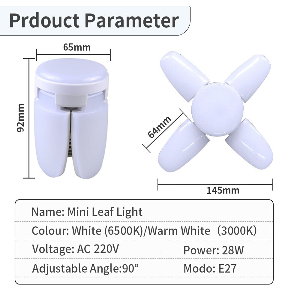 28W Fan Shape LED Bulb E27 LED - Garage Lighting Decor recension och pris
