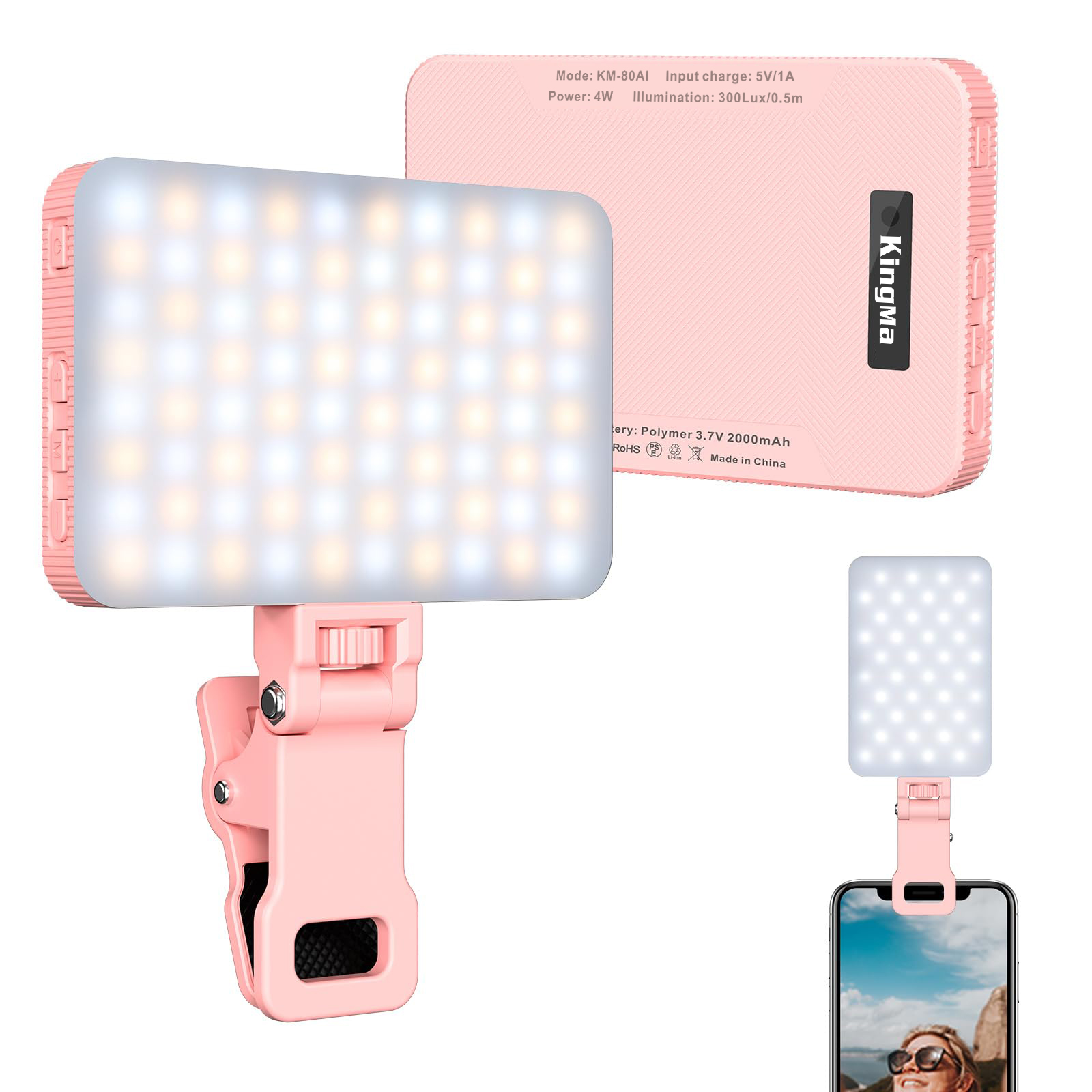 King Ma Pink Rechargeable Self - Lighting Gallery recension och pris