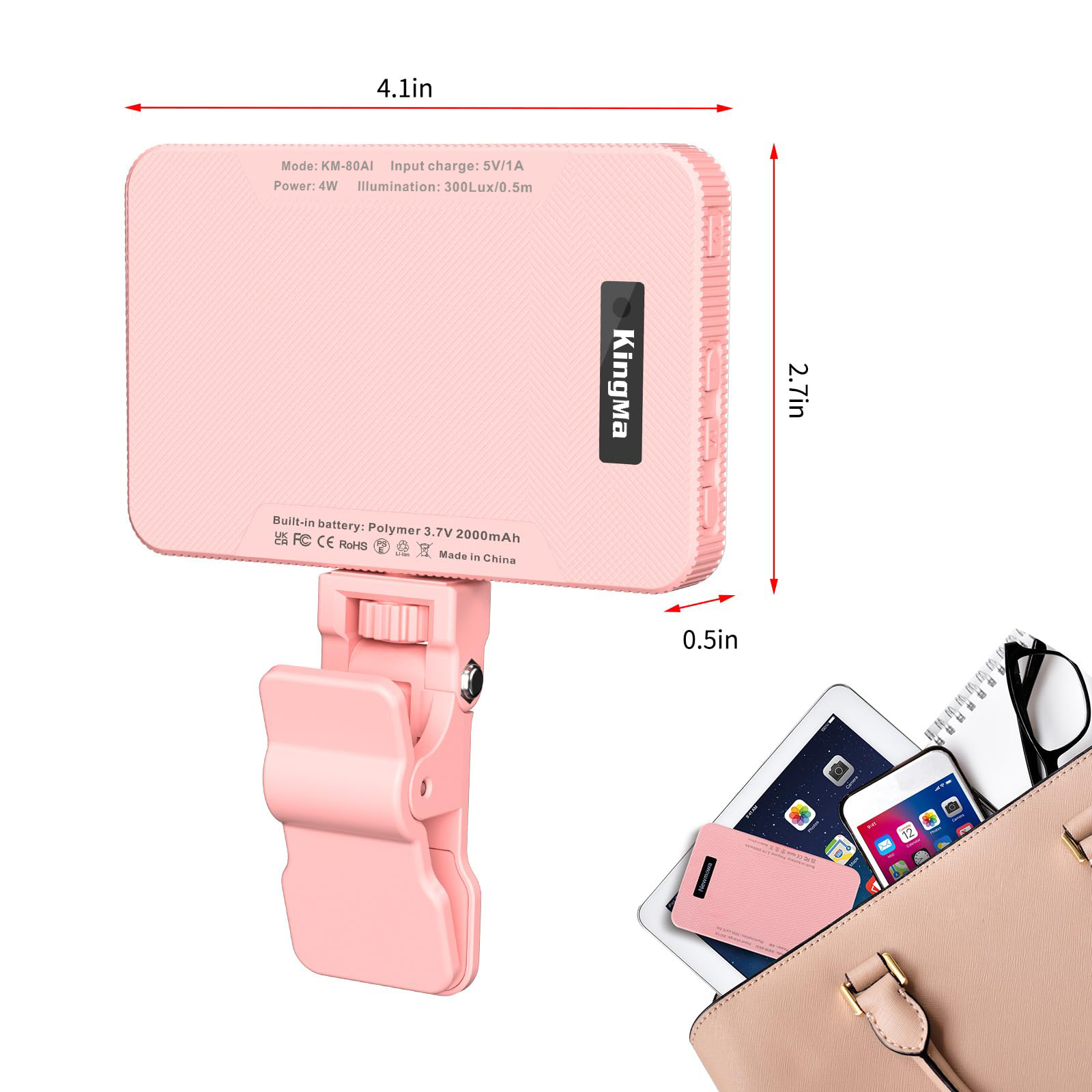 King Ma Pink Rechargeable Self - Lighting Gallery recension och pris
