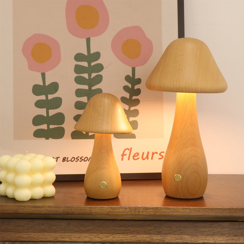 Mushroom Table Lamp Wooden Des - Mushroom Table Lamp recension och pris
