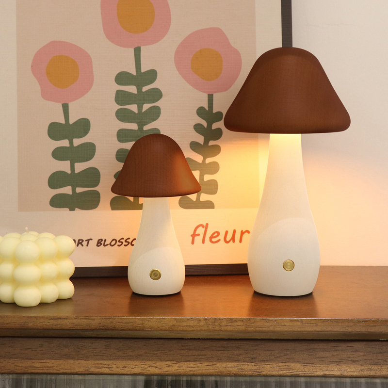 Mushroom Table Lamp Wooden Des - Mushroom Table Lamp recension och pris