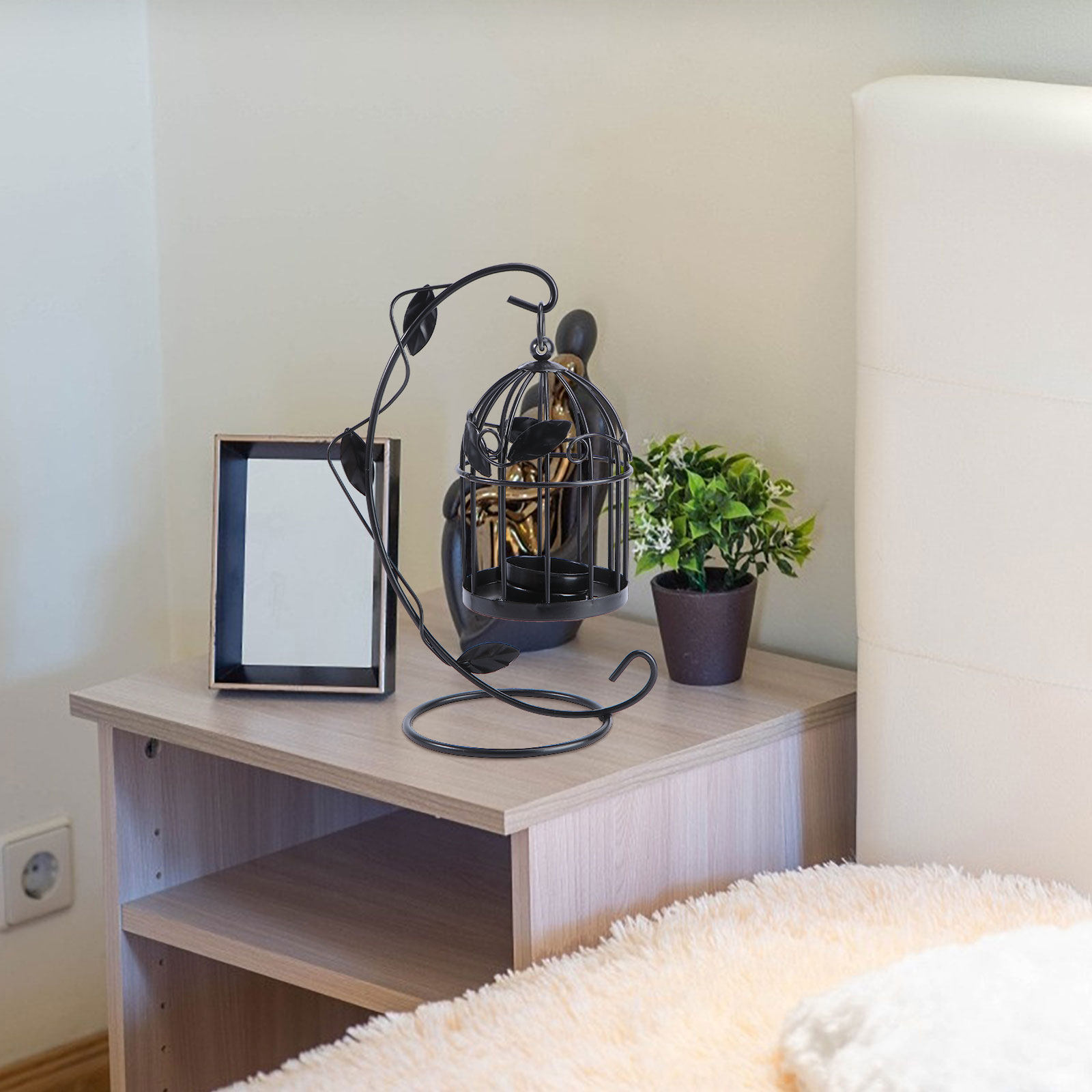 1Pcs Black Hanging Birdcage De - Lighting Decoration Stand recension och pris