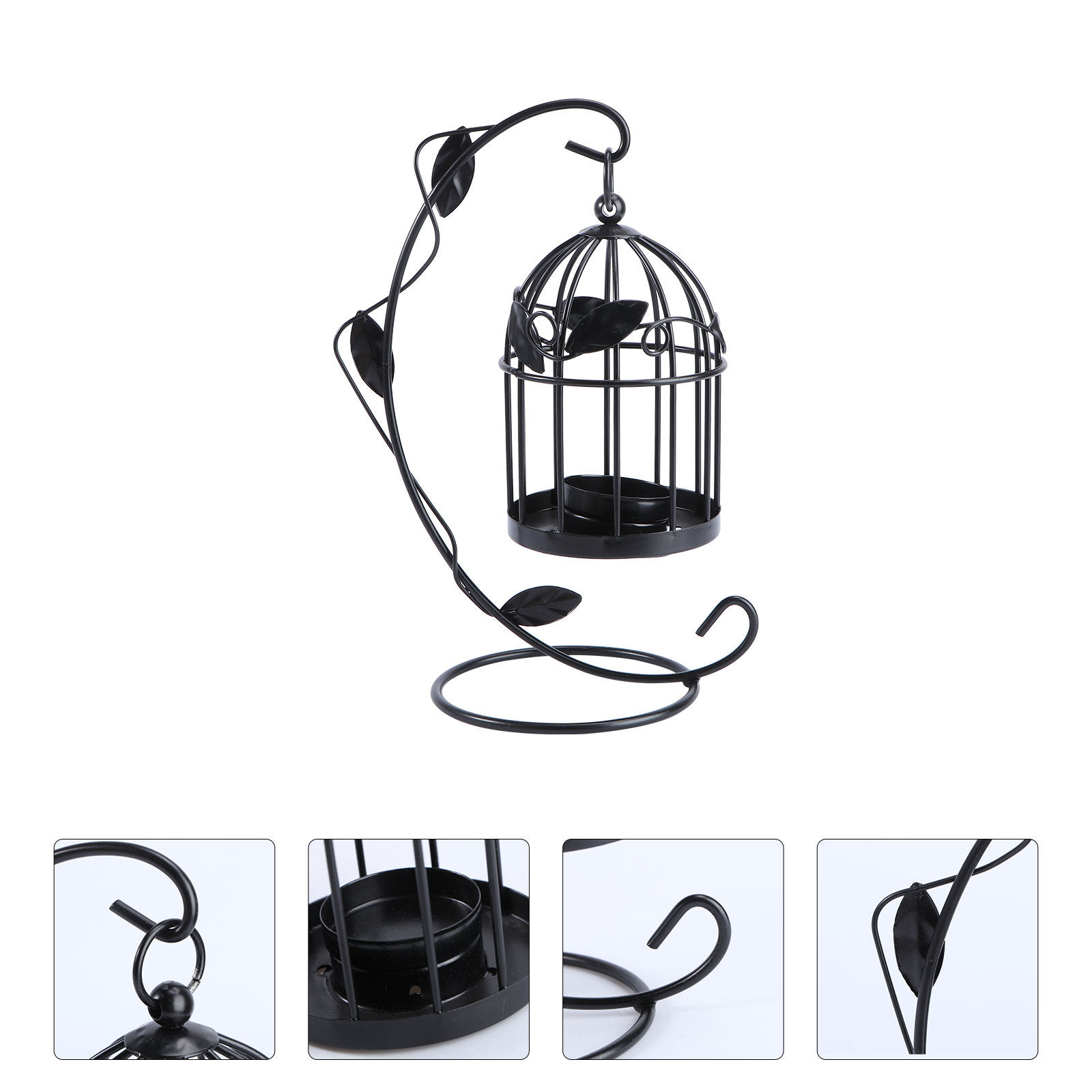 1Pcs Black Hanging Birdcage De - Lighting Decoration Stand recension och pris