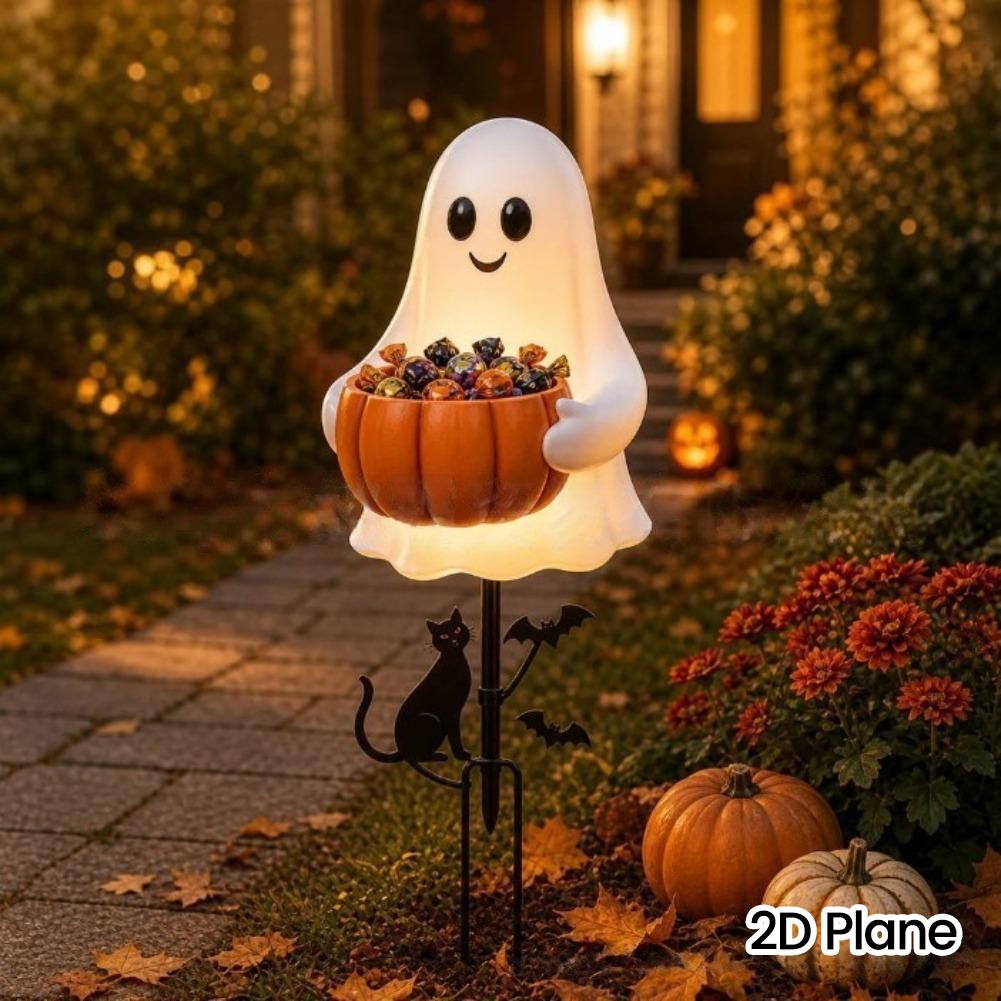 2D Halloween Ghost Pumpkin Can - Lighting Decoration Stand recension och pris