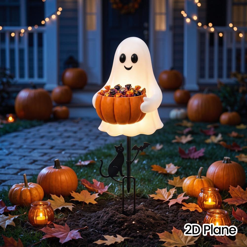 2D Halloween Ghost Pumpkin Can - Lighting Decoration Stand recension och pris