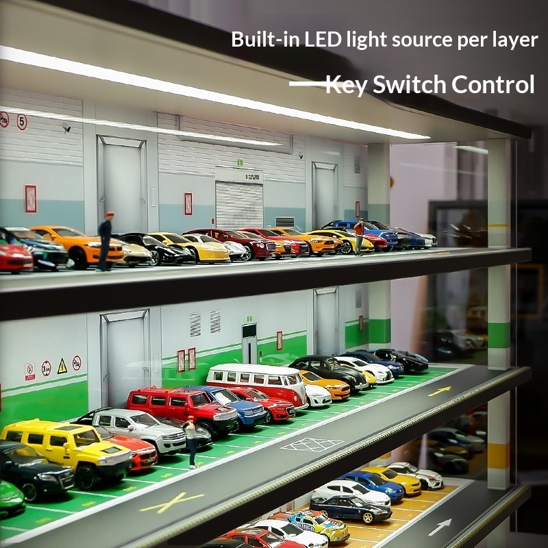1:64 Scale Parking Garage Mode - Garage Lighting Decor recension och pris